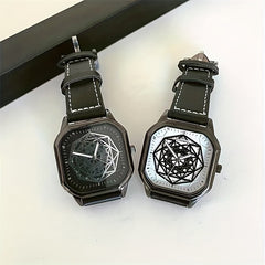 Youth Geometric Turntable Pointer Watch