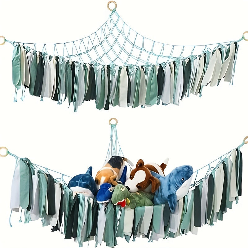 Stuffed Animal Storage Hammock Hanging Net Wild Theme Toy Organizer