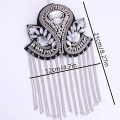 Exaggerated Crystal Epaulettes Dresses Clothing Accessories