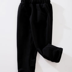 Cotton Thermal Trousers for Baby Boys Spring Autumn Elastic Waistband Pants