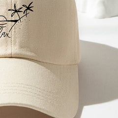 Beige Sunset Scenery Baseball Cap
