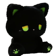 2pcs Cartoon Bear Plush with Yellow Eyes & Green Accents Soft Home Decor Gift