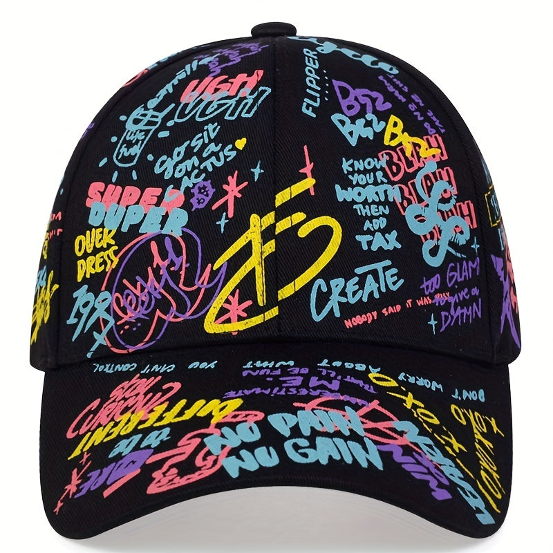 Men's Outdoor Graffiti Baseball Cap Fashionable Sunscreen Cap