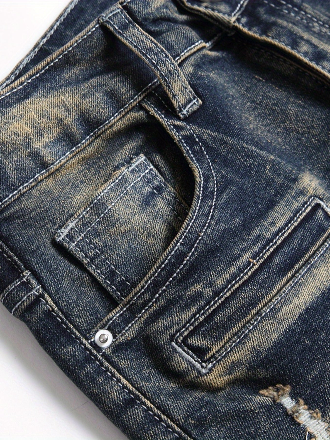 Boys Ripped Denim Jeans Long Pants for Kids