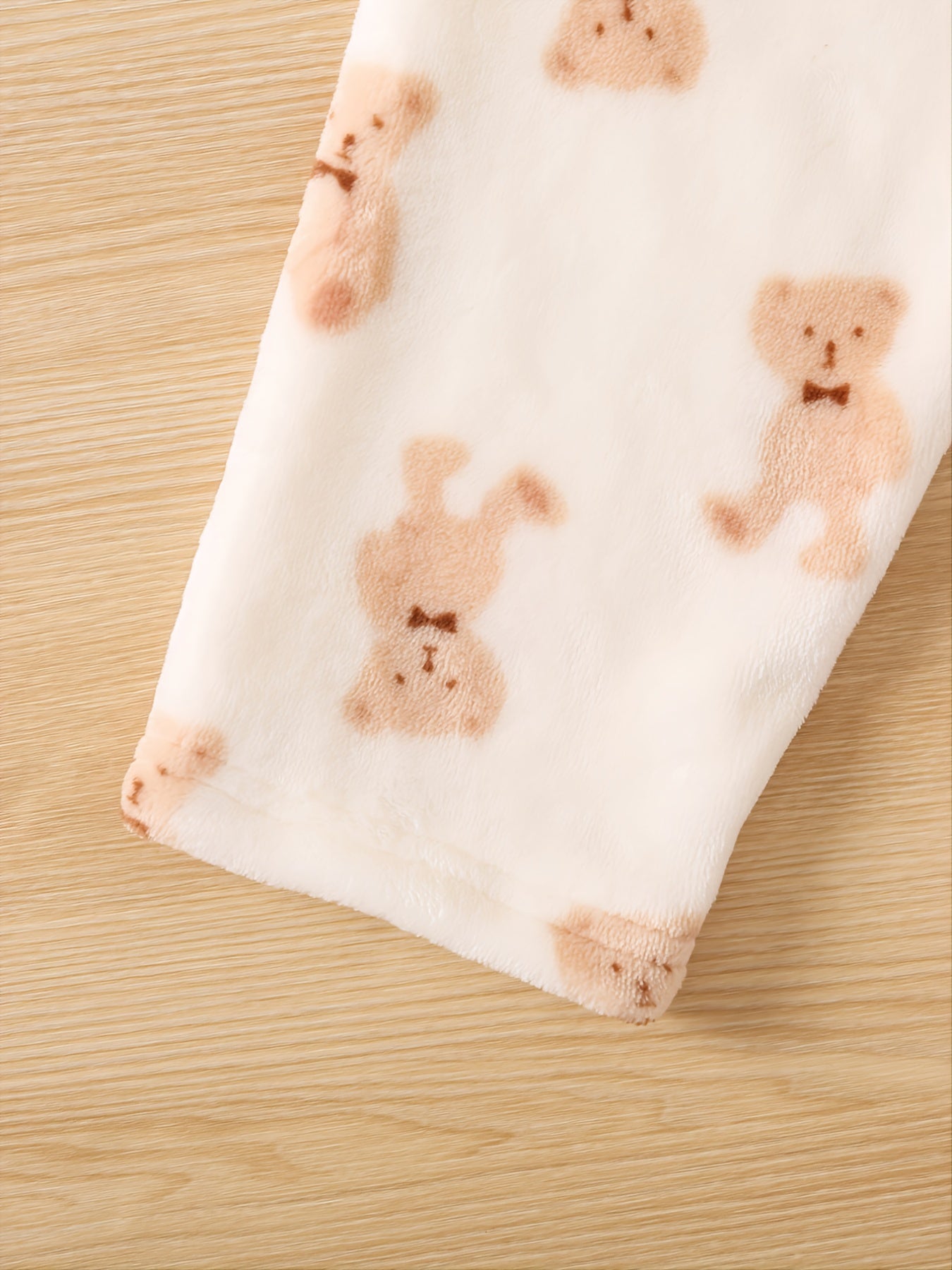 Kids Bear Warm Pajama Set Long Sleeve Top and Pants