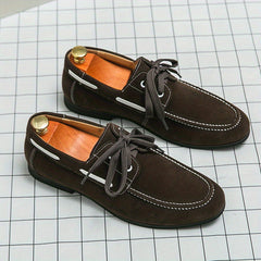 Men's Lace up Boat Shoes Casual Deck Shoes Walking Shoes