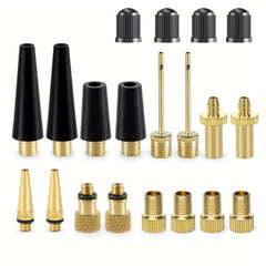 20pcs Bike Valve Adapter Air Pump Inflator Nozzle SV AV DV Accessory