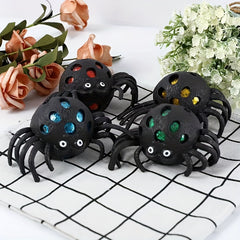 Halloween Squishy Stress Balls Fidget Toys Spider Squeeze Ball Toys For Kids