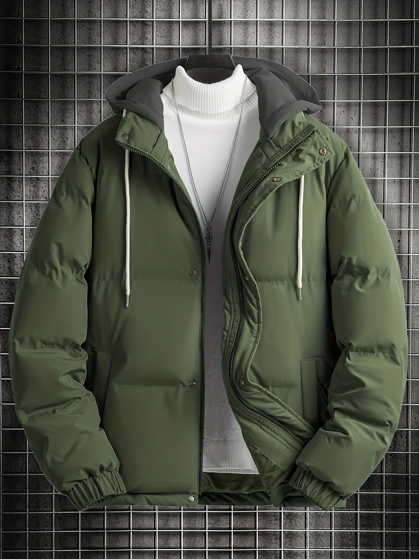 Men's Classic Hooded Jacket for Fall Winter