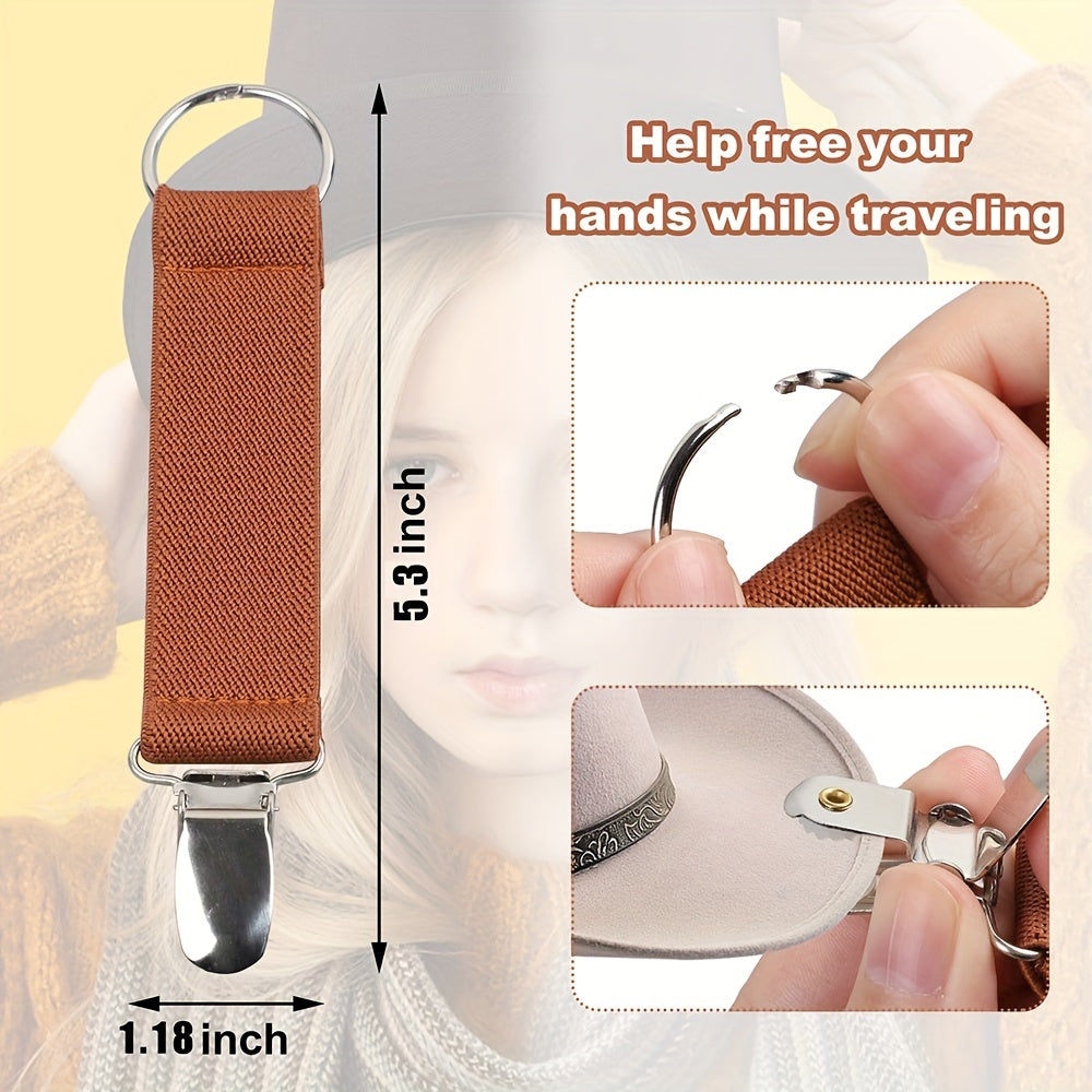 Outdoor Travel Hat Clip Turban Clip Accessories Portable Elastic Bag Clip