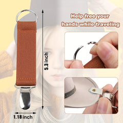 Outdoor Travel Hat Clip Turban Clip Accessories Portable Elastic Bag Clip