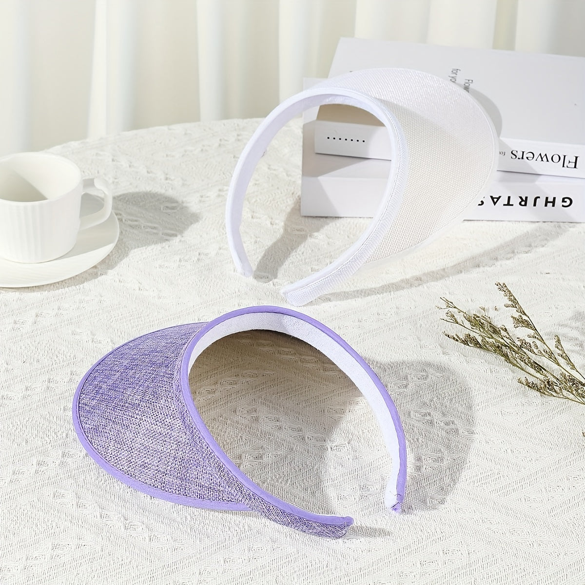 2pcs Sun Visor Hat UV Protection Wide Brim Hat for Women