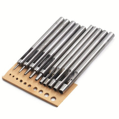 10pcs Leather Hole Punch Cutter Set Leather Working Tools DIY Craft Tool Kit