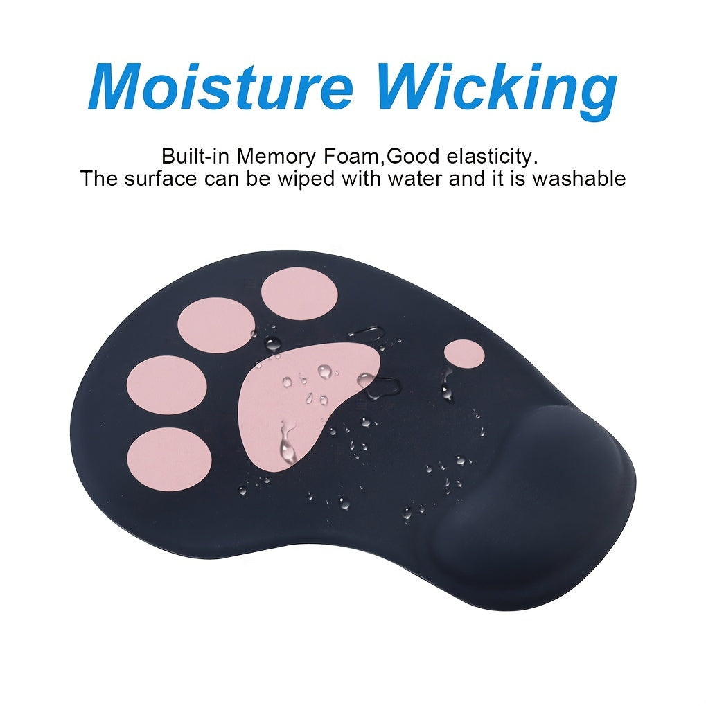 Cat Paw Mouse Pad with Gel Wrist Support