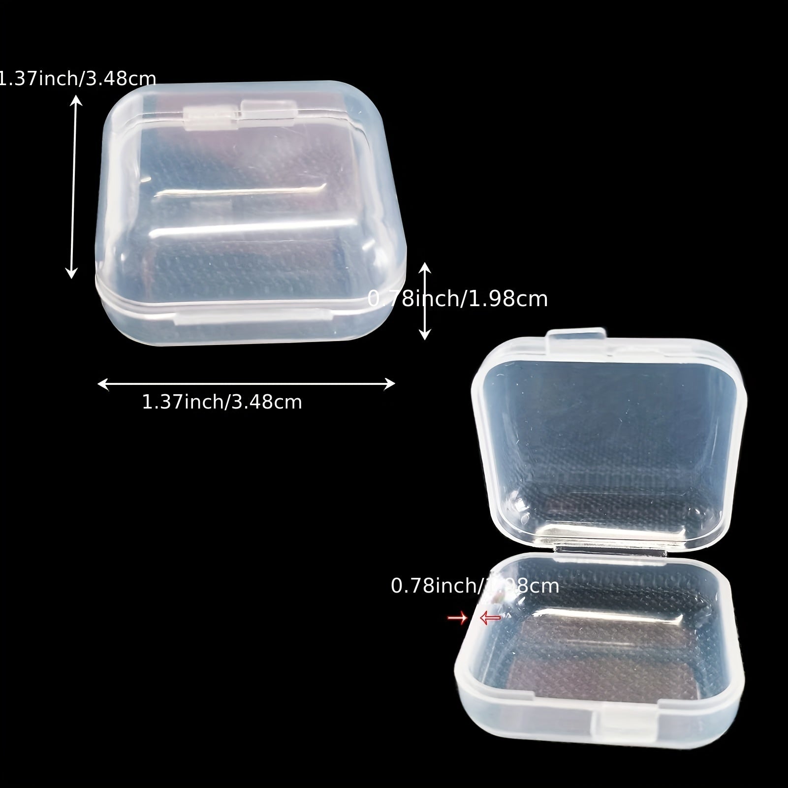 10pcs Transparent Small Storage Box Anti Oxidation Jewelry Case