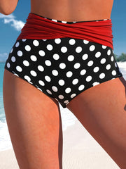 Sexy Bikini Set Cross Halter Top & Polka Dot Print