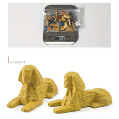 12-Piece Egyptian Pyramid Lion Face Mummy Box Toy Set