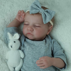 18 Inch Realistic Vinyl Levi Reborn Doll Fully Vinyl Body with Hand Painted Hair