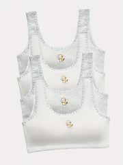 4pcs Teen Girls Casual Knit Sports Vest Underwear