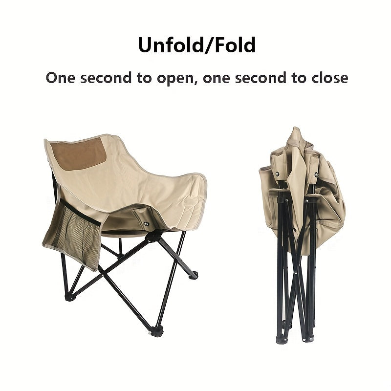 Portable Moon Chair Outdoor Camping Fishing Beach Picnic