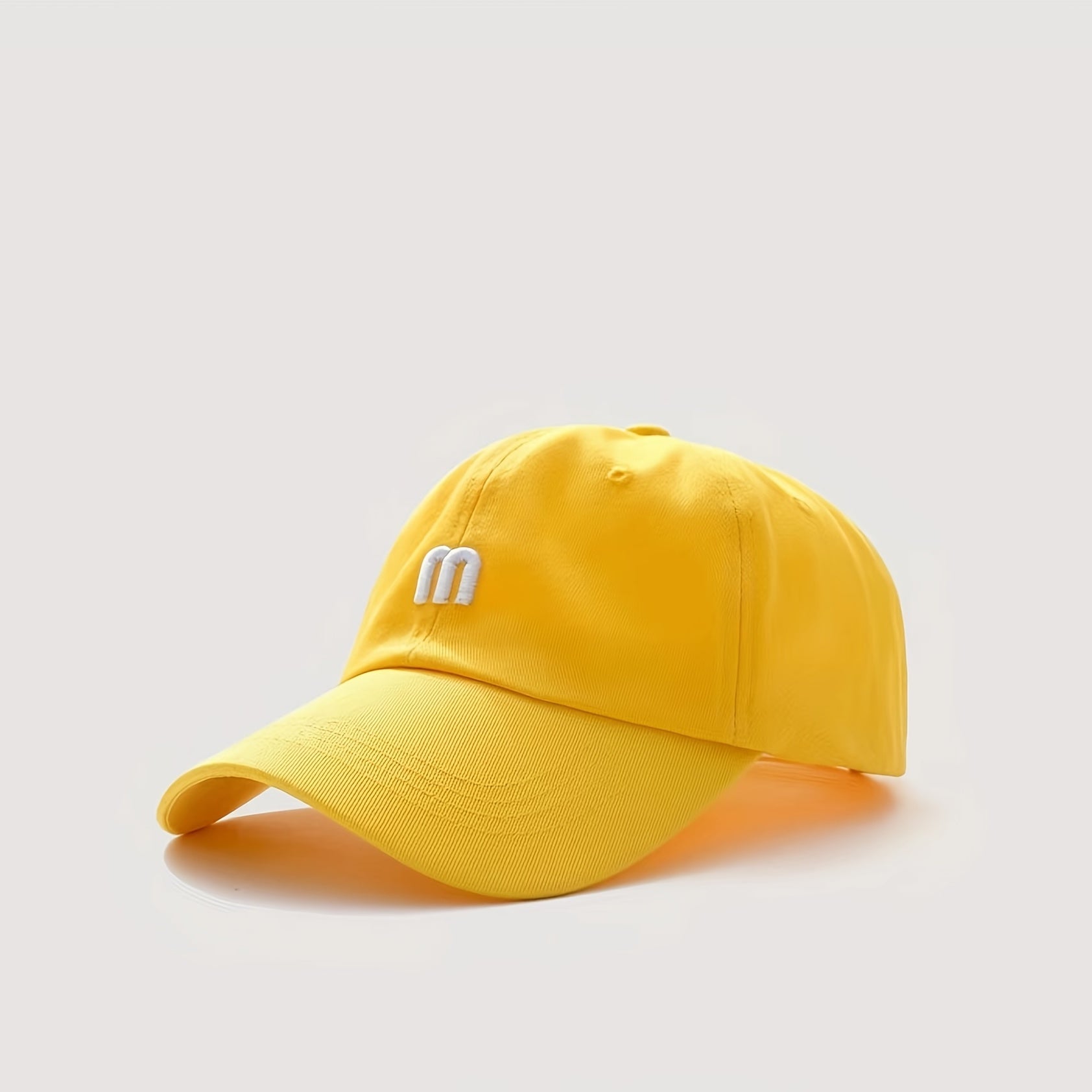 M Embroidery Baseball Cap Solid Casual Sunshade Dad Hats Unisex Couple Sun Hat
