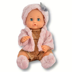 Baby Doll Playset with 5 Accessories Pink Bath & Drink Ready Doll Toy