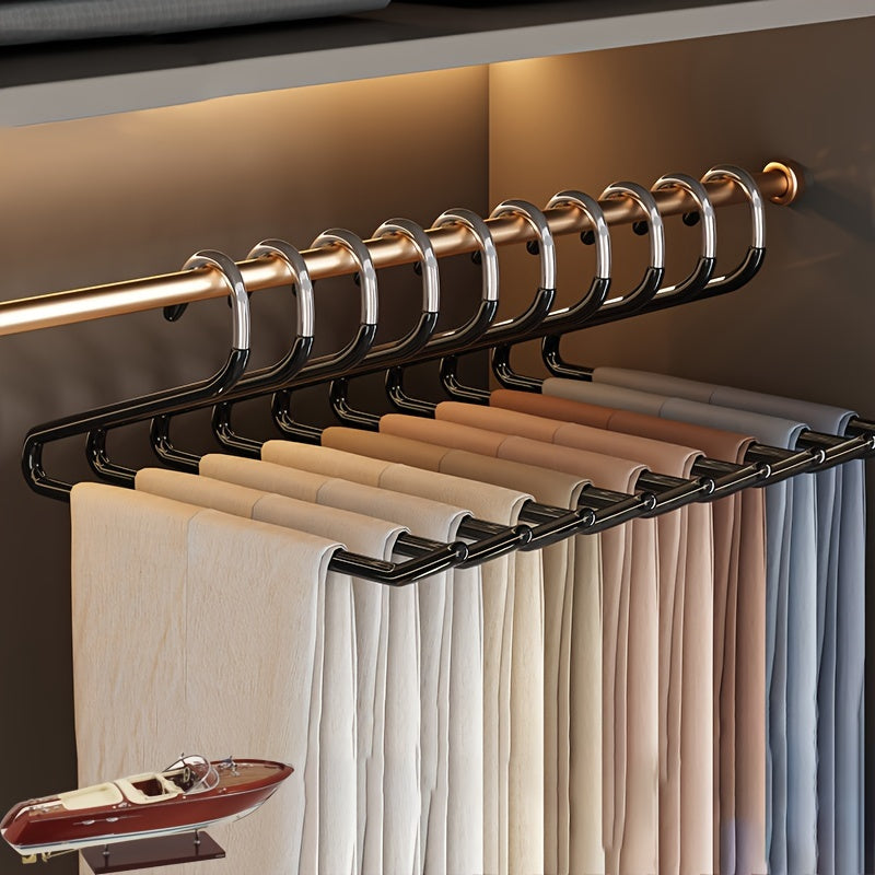 5pcs Goose-shaped Stainless Steel Hangers for Pants Scarf Home Storage