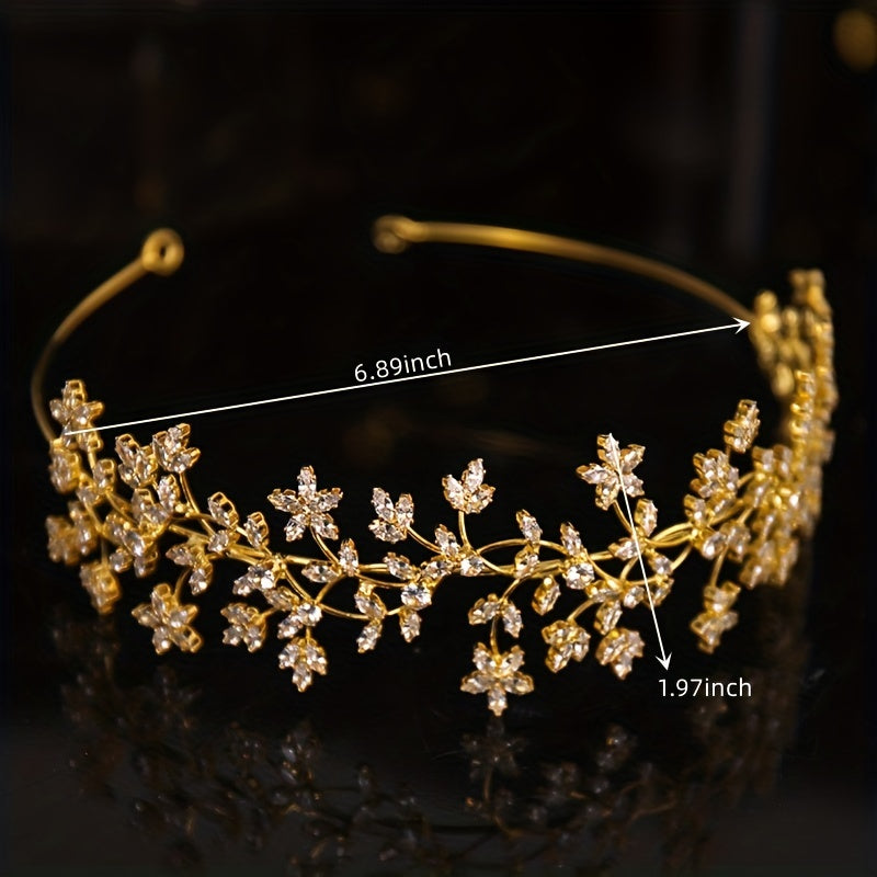 Zircon Bridal Crown Headband Crystal Hair Accessories