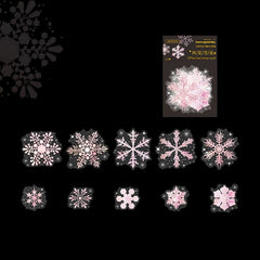 Snowflake Stickers 20 Sheets Matte Glitter Embellishments