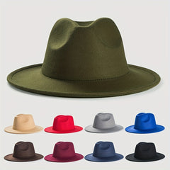 British Style Classic Fedora Cap Solid Jazz Hats Unisex...