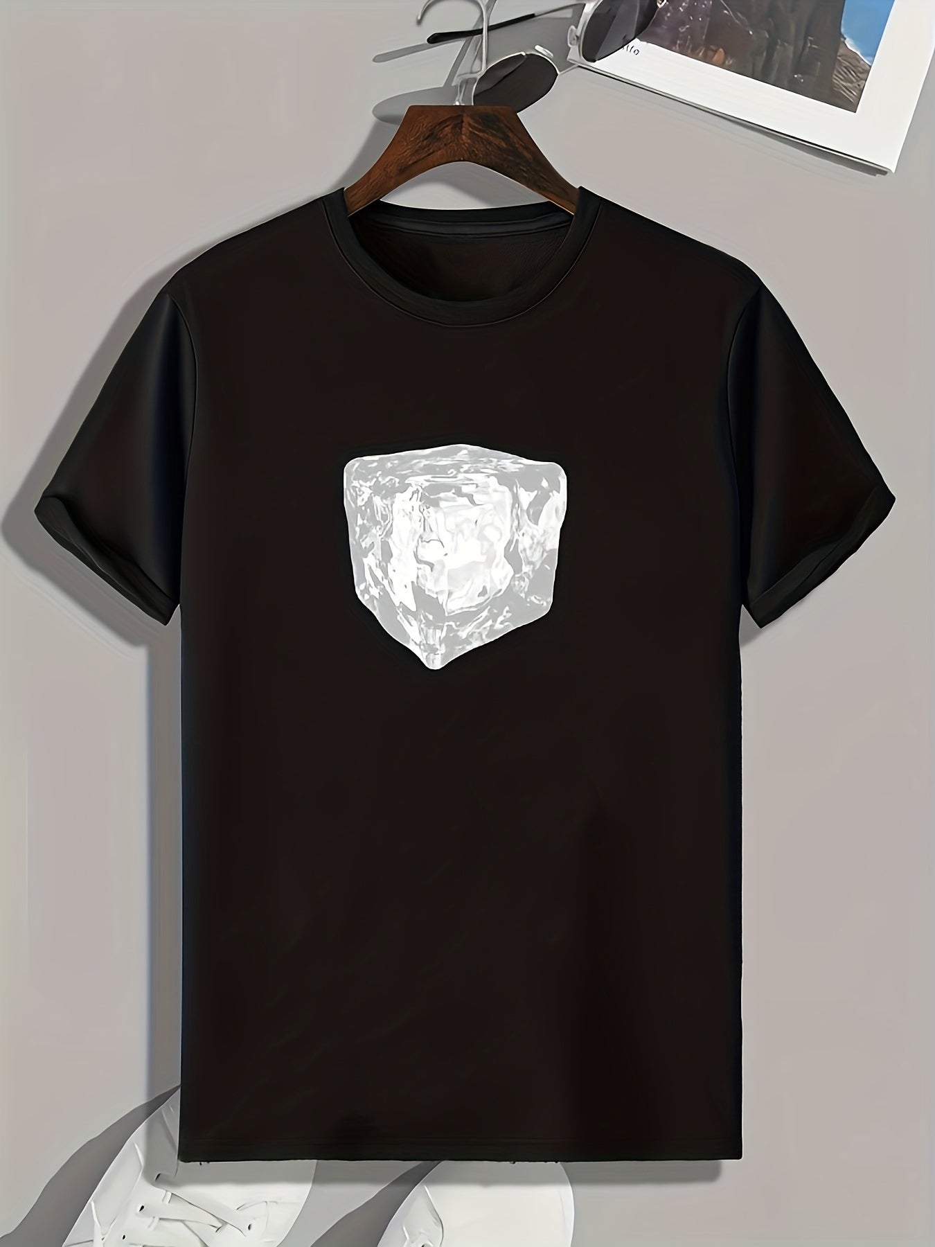 Cube Print Men's Graphic T shirt Casual Comfy Tees