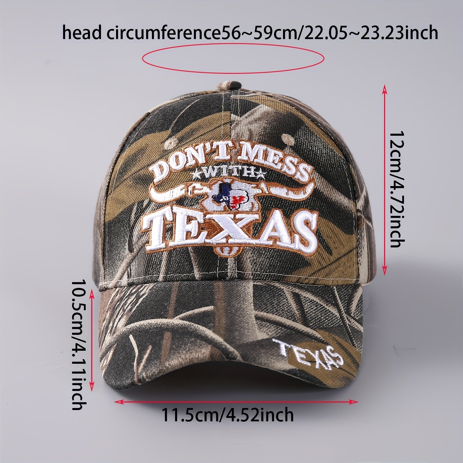Camouflage Skull Embroidery Letter Baseball Cap Men's Duck Tongue Cap