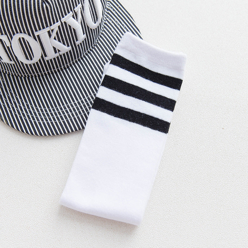 Striped Knee High Socks for Girls Winter Accessories