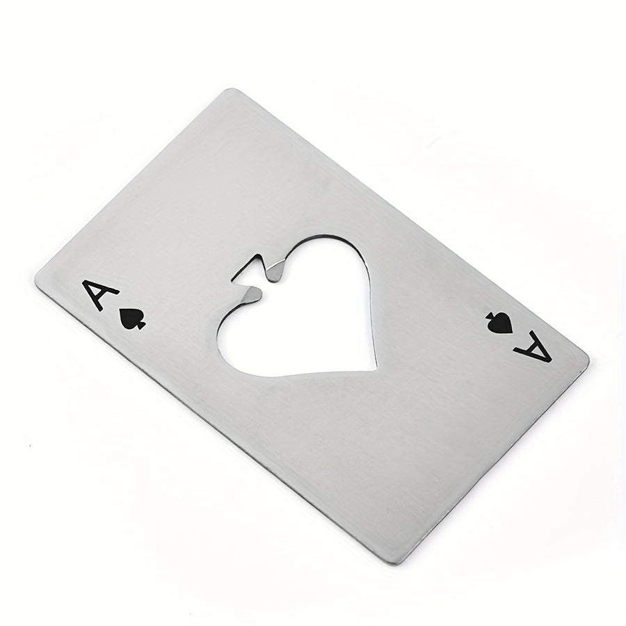 Poker Card Beer Bottle Opener Stainless Steel Halloween Party Supplies