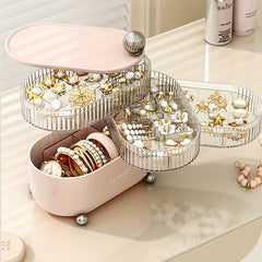 Rotating Desktop Jewelry Storage Box Display Box