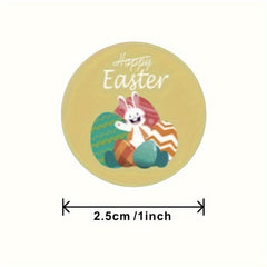 500pcs Easter Rabbit Egg Cartoon Sticker Holiday Label Self-adhesive