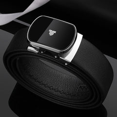 Men's Leather Auto Buckle Belt Top Cowhide Business Belt