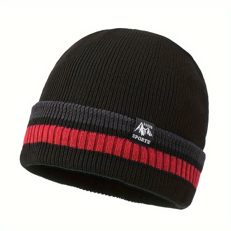Warm Fleece-Lined Knitted Winter Hat for Men and Women