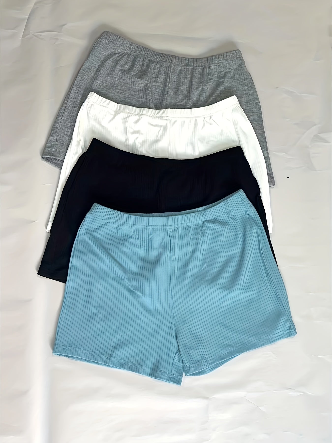 Versatile Basic Shorts 4 Pack Casual Wide Leg Biker Shorts Women