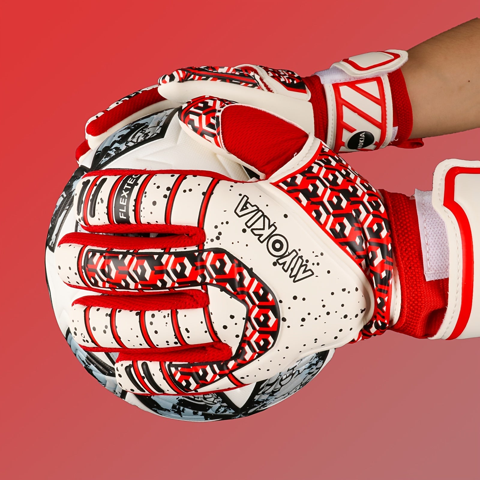MYOKIA Soccer Goalkeeper Gloves Size 8-10 Indoor Outdoor Training & Match