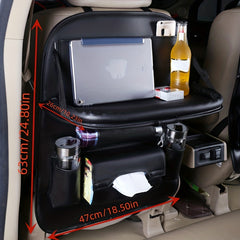 Car Seat Back Organizer Storage Bag with Tray