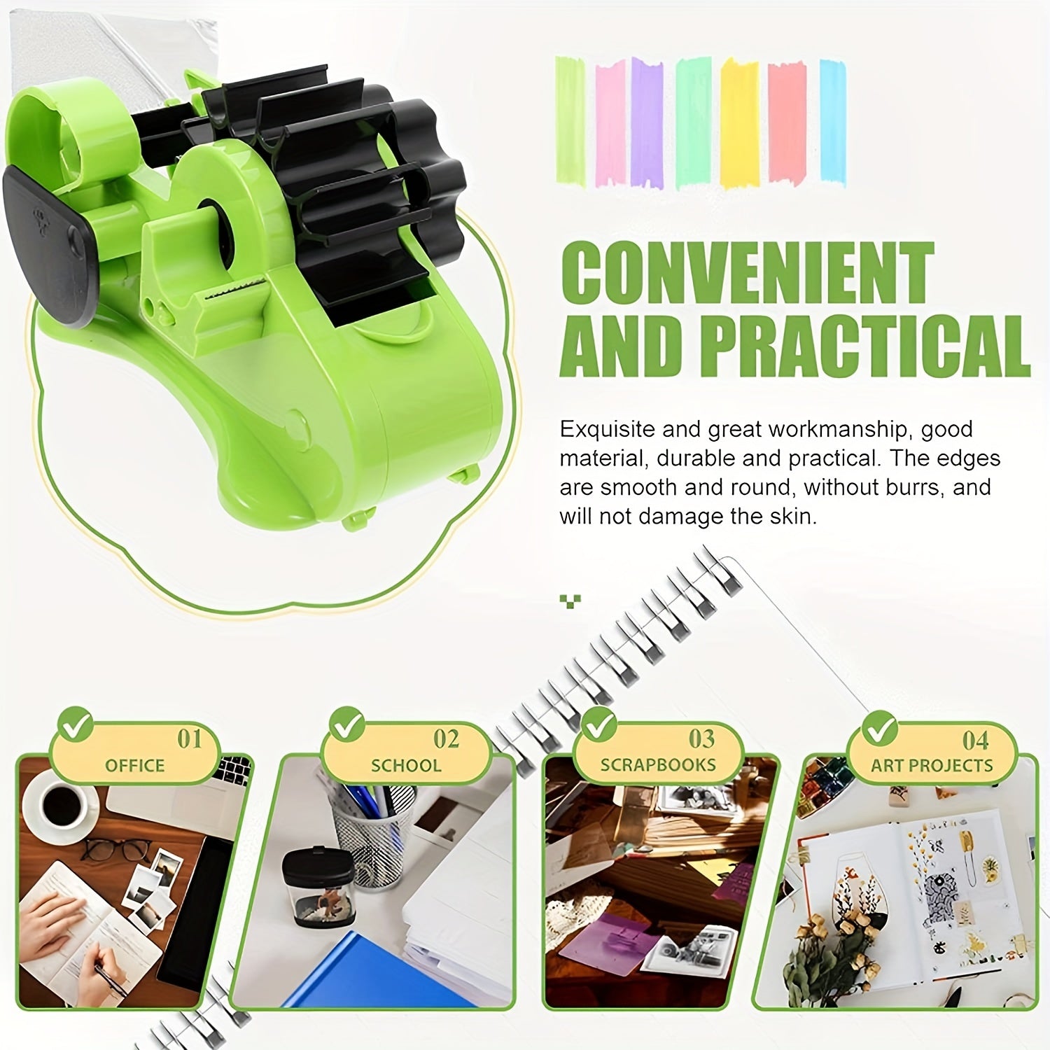Heat Tape Dispenser Sublimation Cut Heat Resistant Tape Green