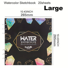 Watercolor Sketchbook 300gsm 20 Sheets Loose Leaf Binding Water Journal