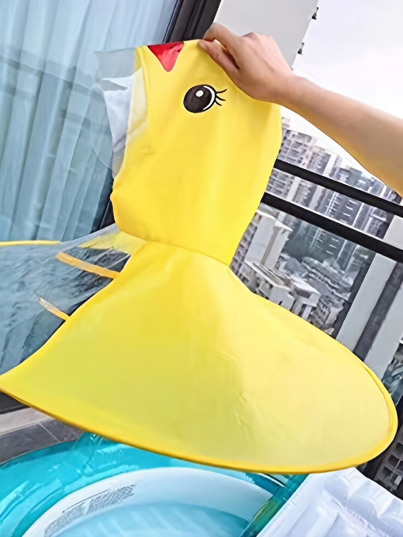 Kids Duck Raincoat Cloak PVC Poncho Gift