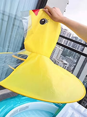 Kids Duck Raincoat Cloak PVC Poncho Gift