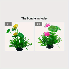 Artificial Lotus Fish Tank Ornament Plastic Plants Decoration