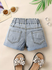 Girls Denim Shorts Comfortable Casual Pants For Summer Outdoor Kids Children