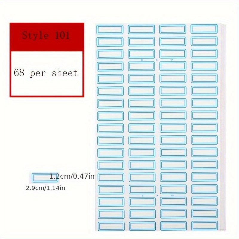 10 Self Adhesive Labels Stickers Handwritten Office Stickers