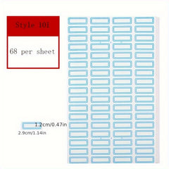 10 Self Adhesive Labels Stickers Handwritten Office Stickers