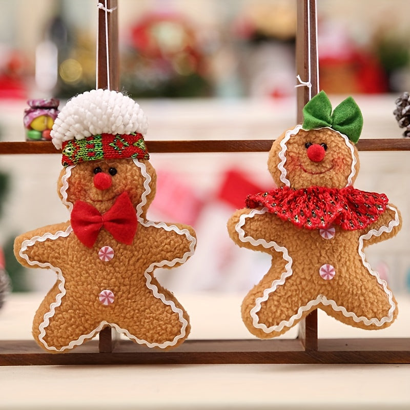 Gingerbread Man Christmas Tree Pendant Fabric Doll